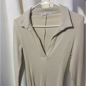 deep v neck reformation bodysuit